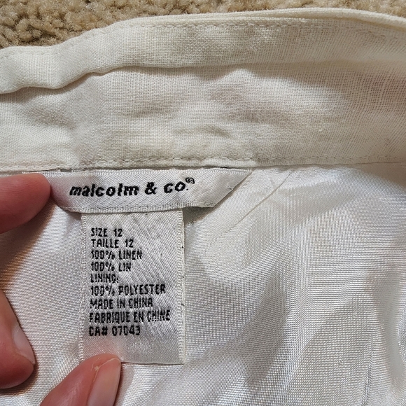 Vintage White A-Line Skirt with Pink Floral Embroidery - Picture 6 of 8